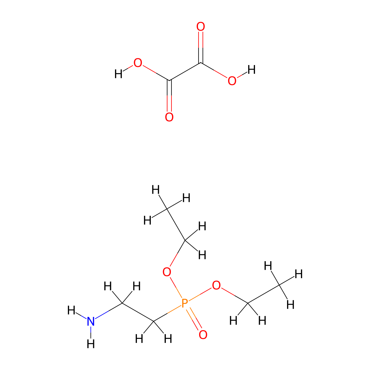 Diethyl (2-aminoethyl)phosphonate oxalate molecular structure, CAS 203192-98-7