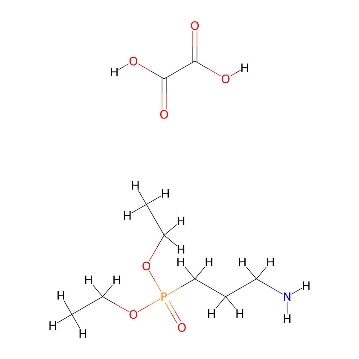 Diethyl (3-aminopropyl)phosphonate oxalate molecular structure, CAS 203192-99-8