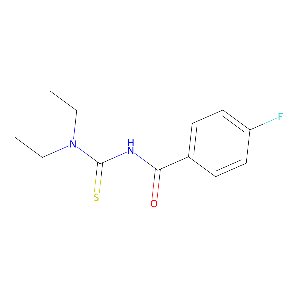N-(diethylcarbamothioyl)-4-fluorobenzamide molecular structure, CAS 203193-66-2