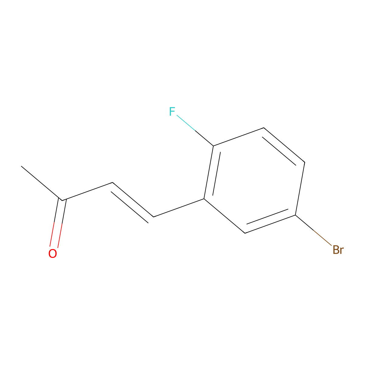 (3E)-4-(5-Bromo-2-fluorophenyl)but-3-en-2-one molecular structure, CAS 203194-33-6