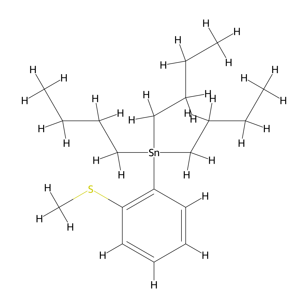 Tributyl[2-(methylsulfanyl)phenyl]stannane molecular structure, CAS 203195-90-8