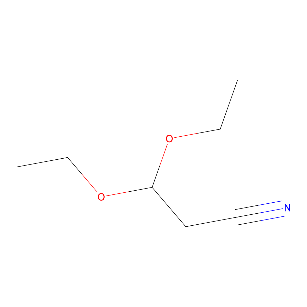 3,3-Diethoxypropiononitrile molecular structure, CAS 2032-34-0