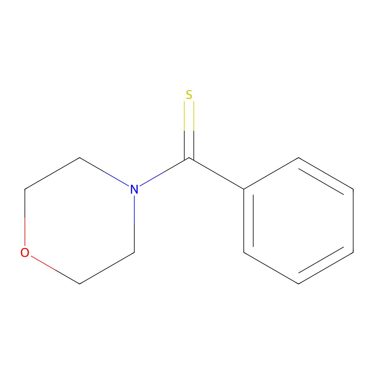 Thiobenzoylmorpholine molecular structure, CAS 2032-36-2