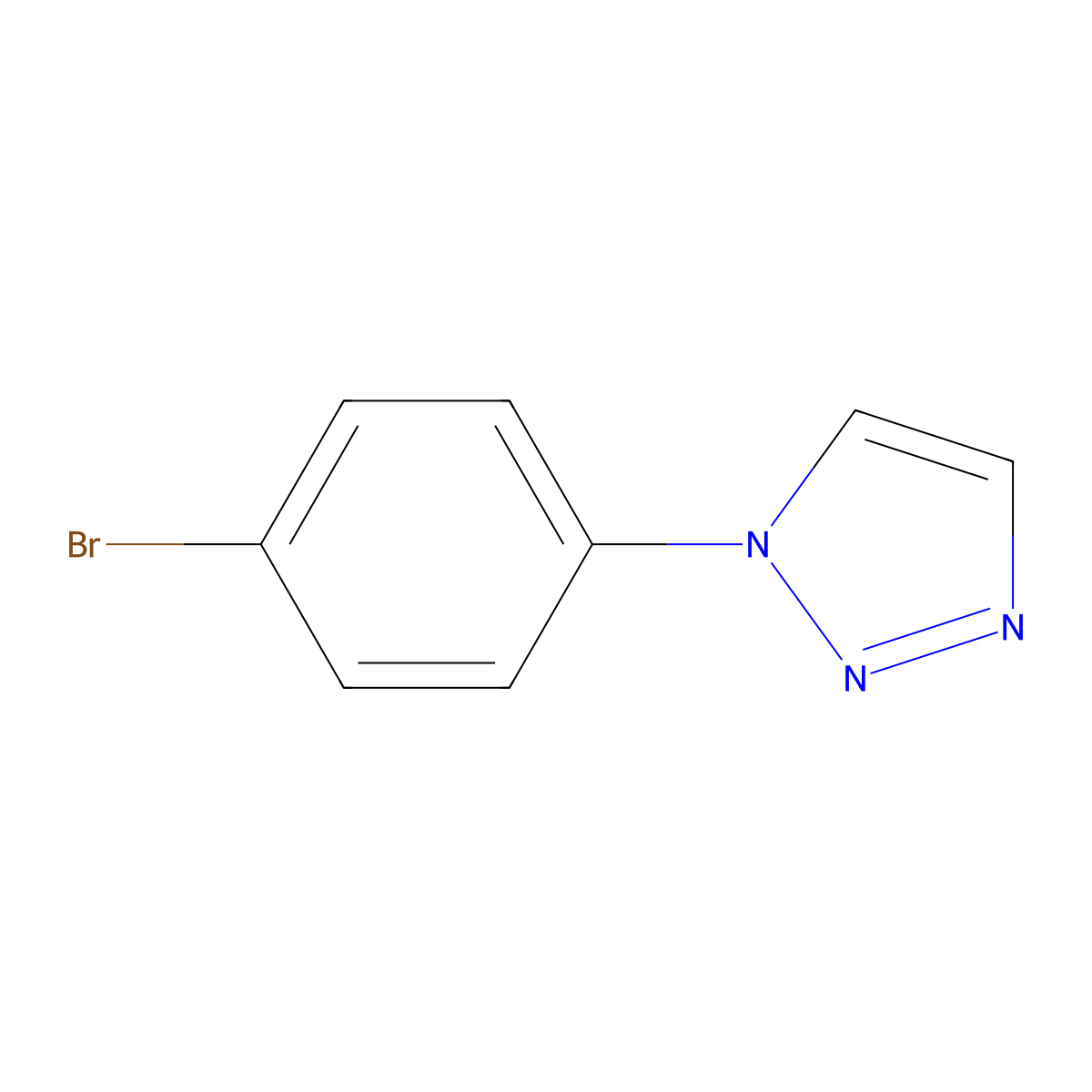 1-(4-Bromophenyl)-1H-1,2,3-triazole molecular structure, CAS 20320-17-6
