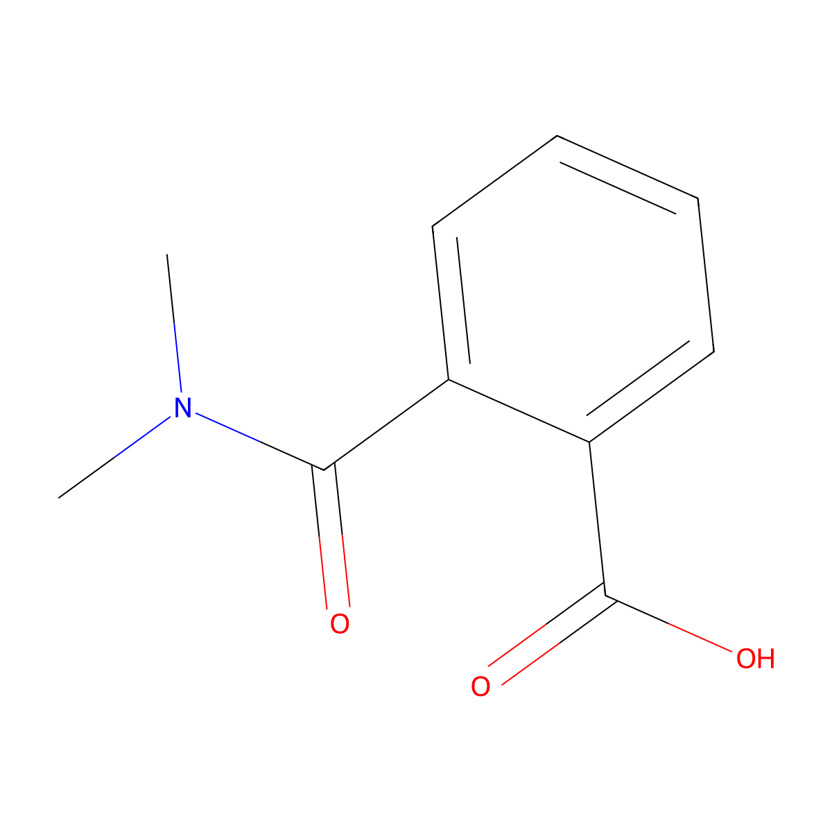 2-(Dimethylcarbamoyl)benzoic acid molecular structure, CAS 20320-37-0