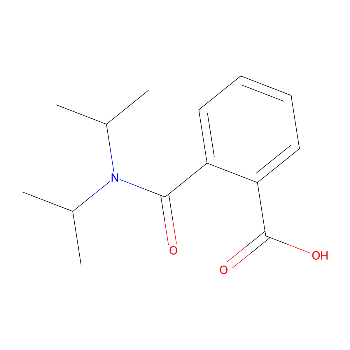 2-((Bis(1-methylethyl)amino)carbonyl)benzoic acid molecular structure, CAS 20320-39-2