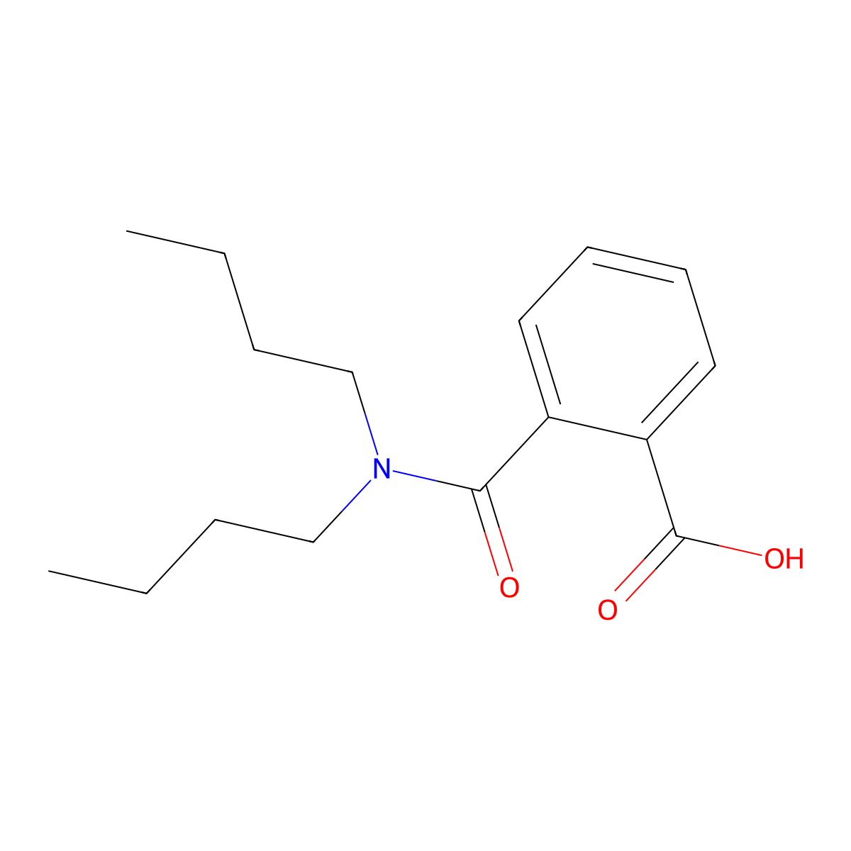 2-(Dibutylcarbamoyl)benzoic acid molecular structure, CAS 20320-40-5