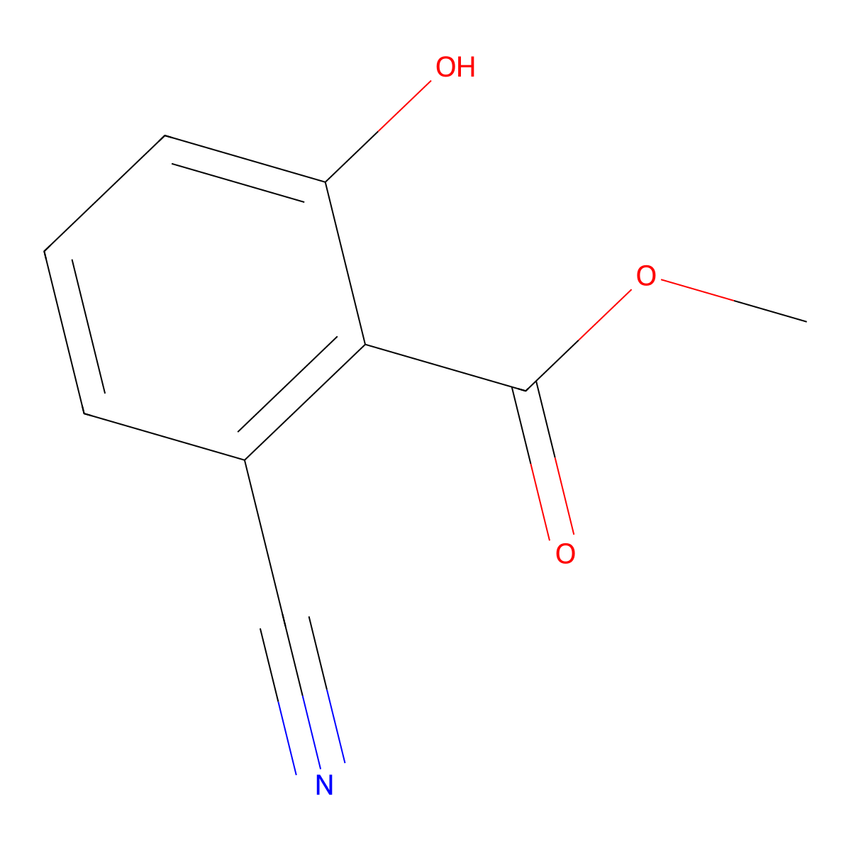 Methyl 2-cyano-6-hydroxybenzoate molecular structure, CAS 203201-45-0