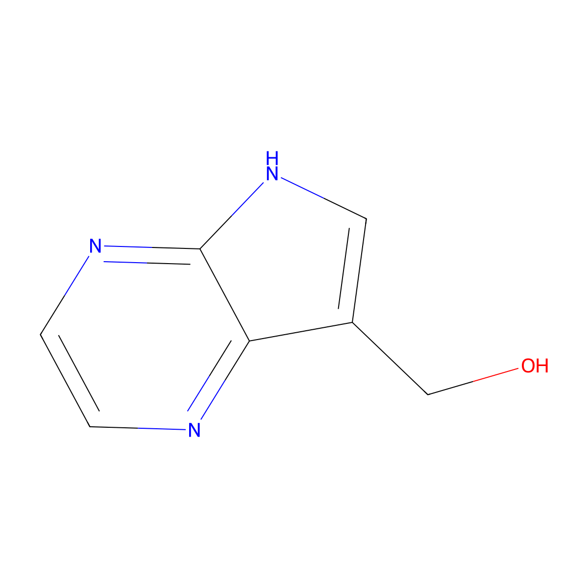 (5H-Pyrrolo[2,3-b]pyrazin-7-yl)methanol molecular structure, CAS 20322-08-1
