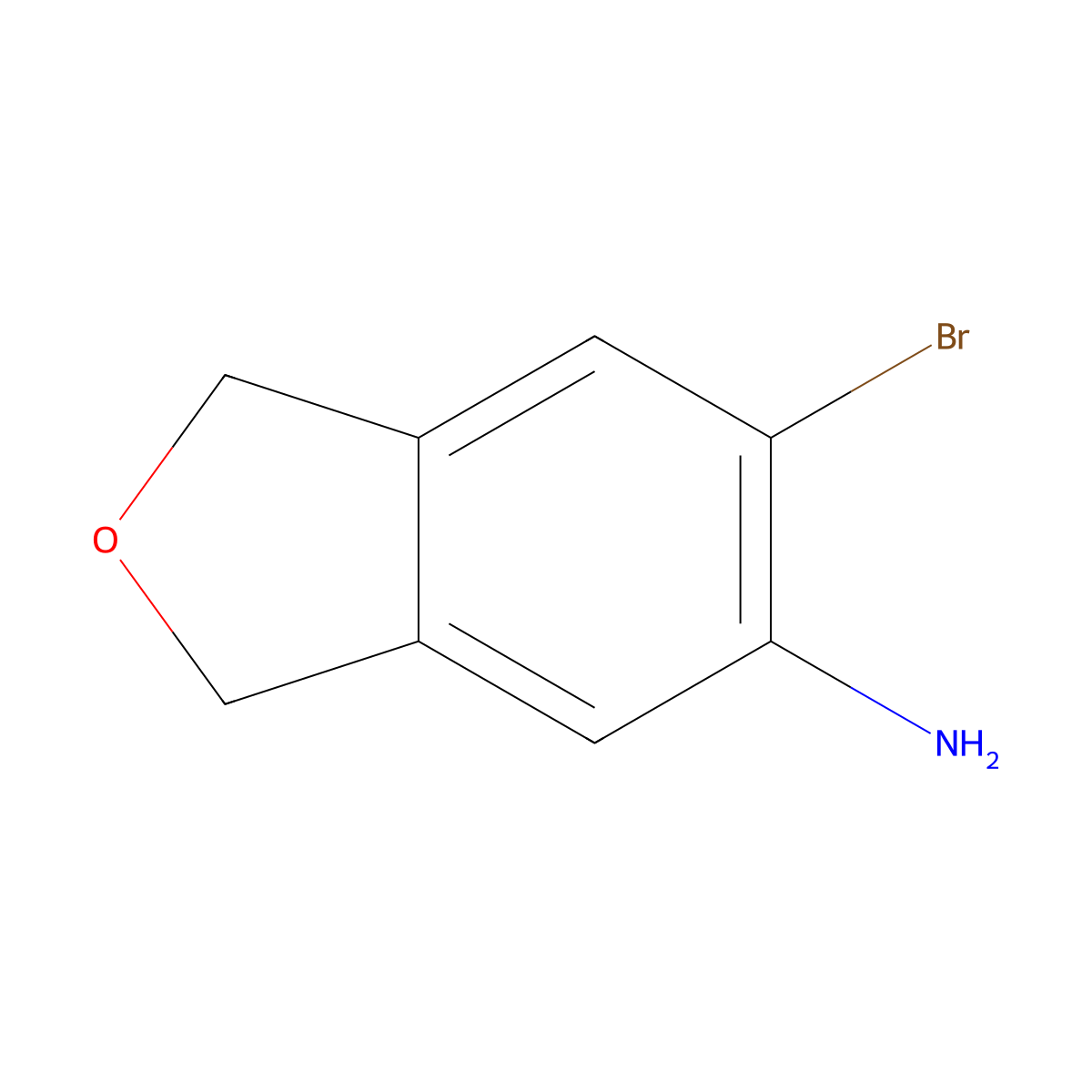 6-Bromo-1,3-dihydroisobenzofuran-5-amine molecular structure, CAS 2032241-72-6