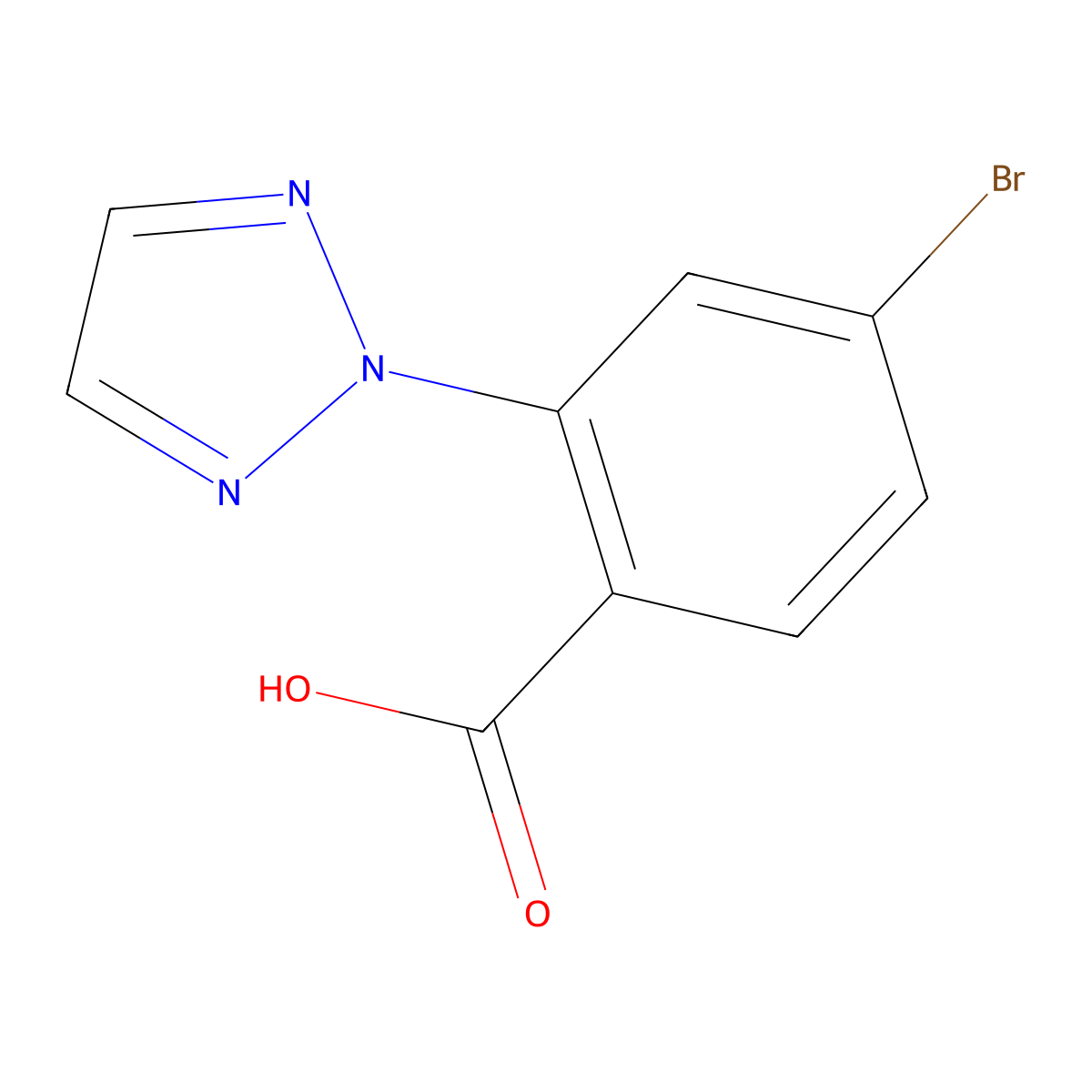 4-Bromo-2-(1,2,3-triazol-2-yl)benzoic acid molecular structure, CAS 2032371-83-6