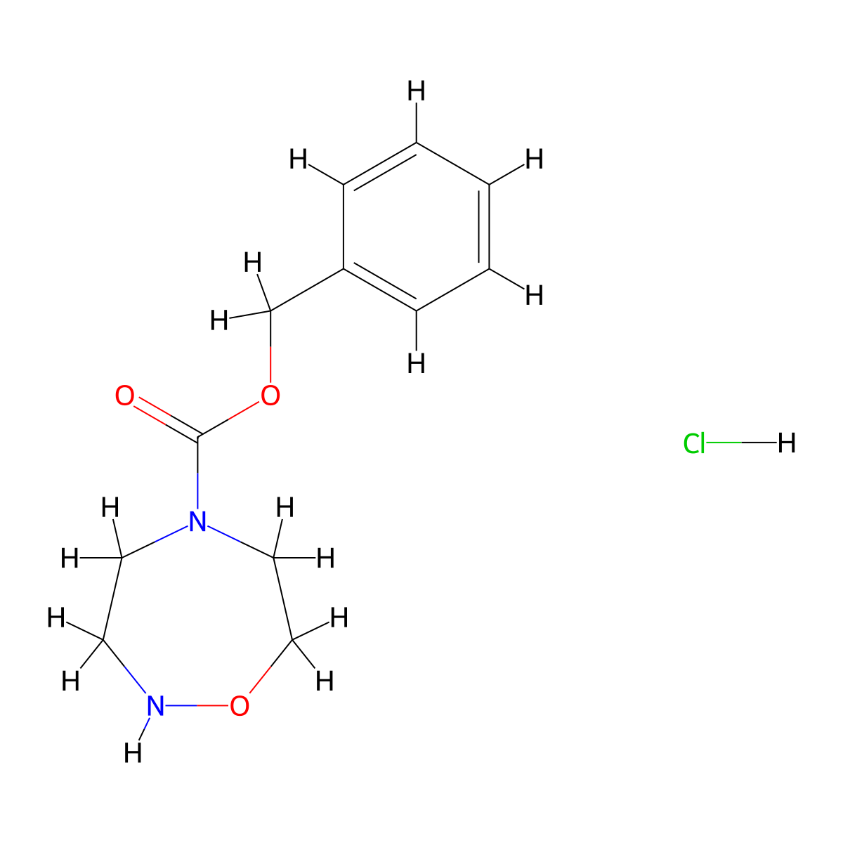 Benzyl 1,2,5-oxadiazepane-5-carboxylate hydrochloride molecular structure, CAS 2032371-94-9