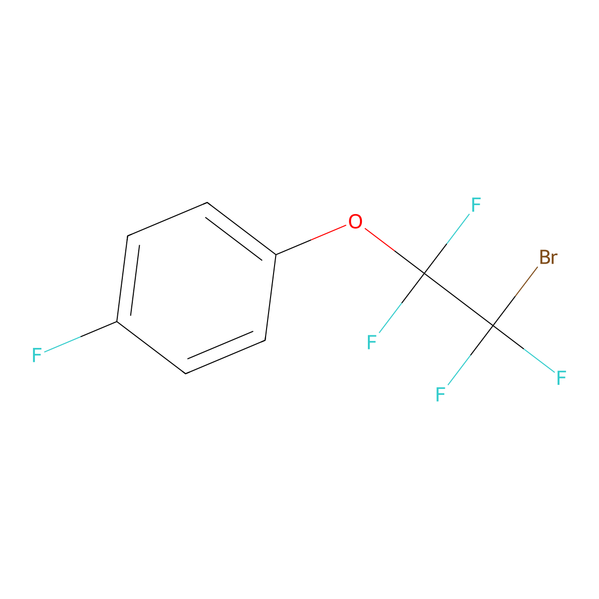 1-(2-Bromo-1,1,2,2-tetrafluoroethoxy)-4-fluorobenzene molecular structure, CAS 2032375-46-3