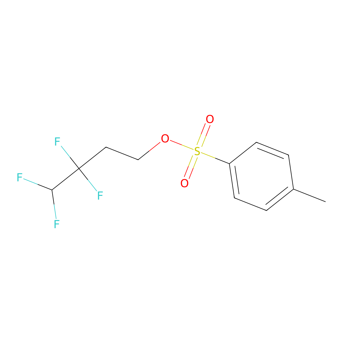 3,3,4,4-Tetrafluorobutyl 4-methylbenzene-1-sulfonate molecular structure, CAS 2032375-49-6