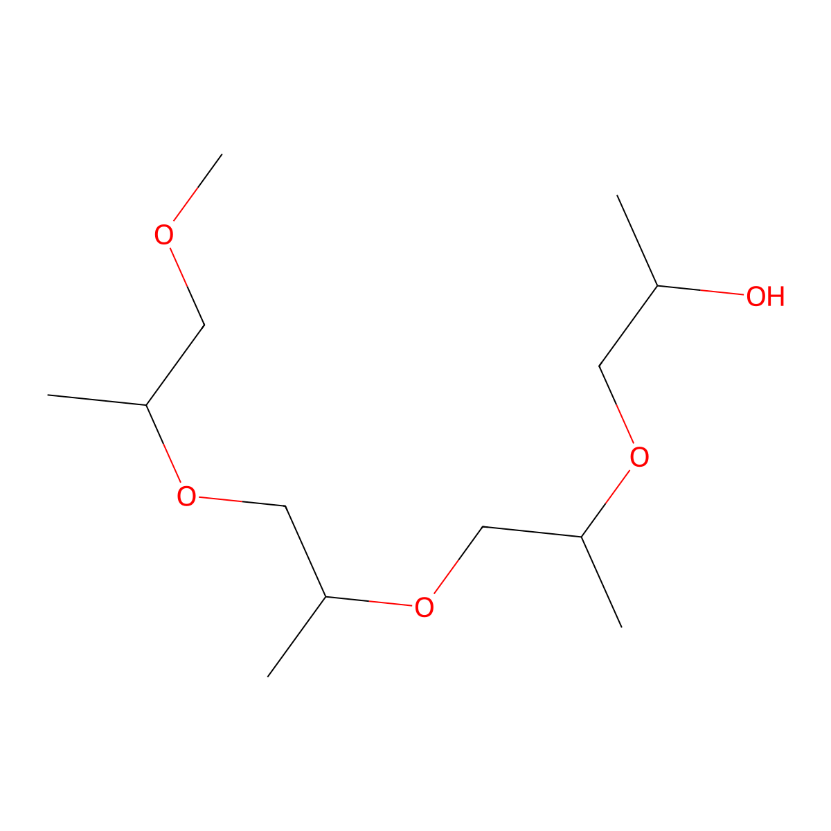 2,5,8,11-Tetraoxatetradecan-13-ol, 4,7,10-trimethyl- molecular structure, CAS 20324-34-9