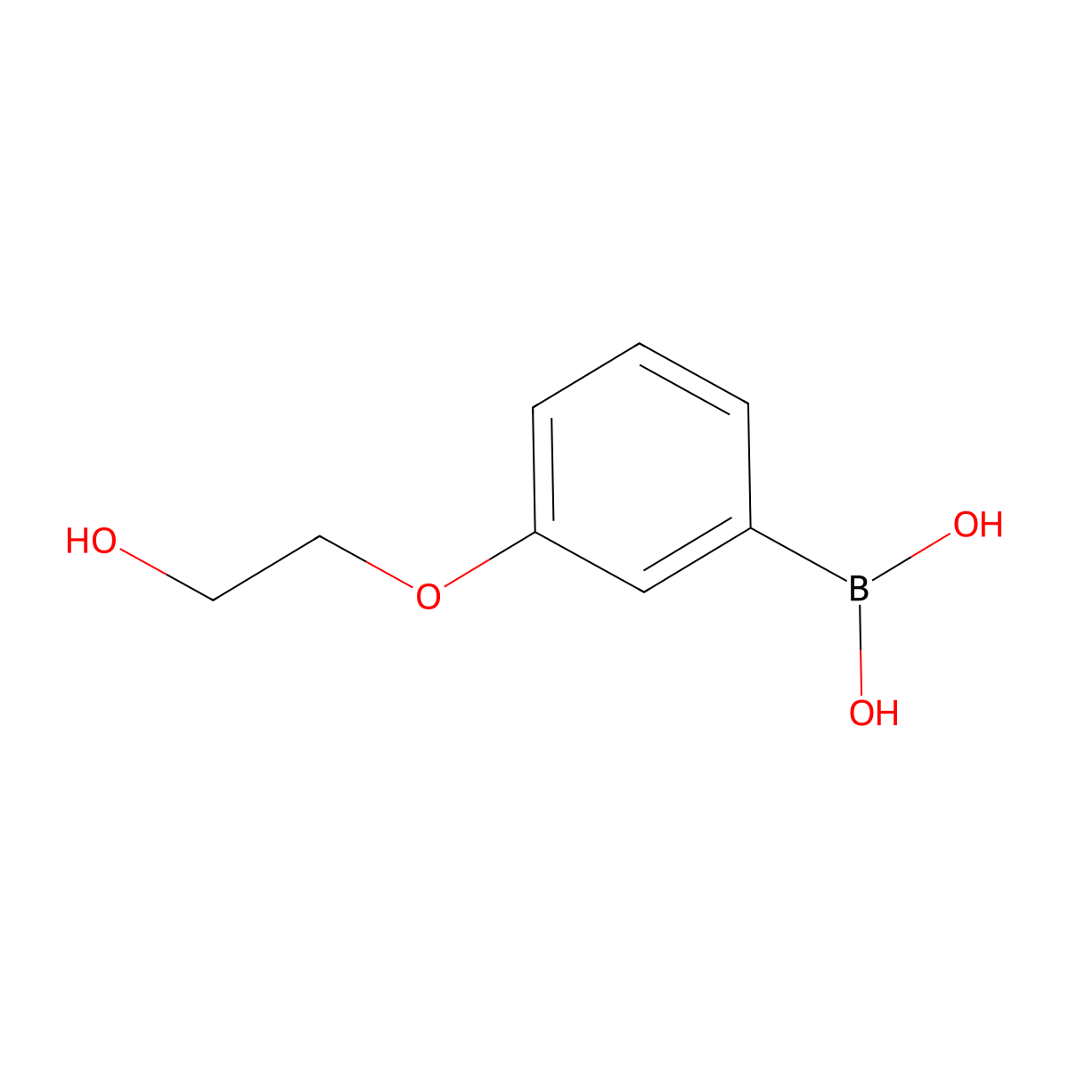 3-(2-Hydroxyethoxy)phenylboronic acid molecular structure, CAS 2032409-49-5