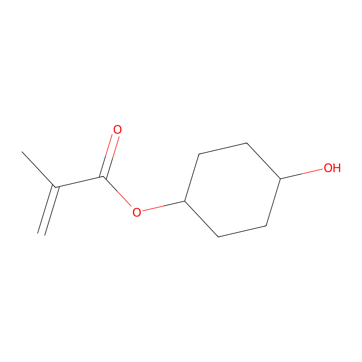2-Propenoic acid, 2-methyl-, 4-hydroxycyclohexyl ester molecular structure, CAS 203245-10-7