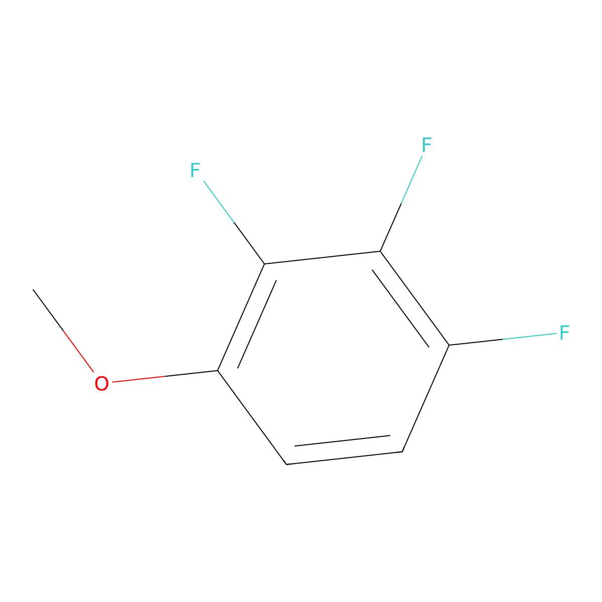 2,3,4-Trifluoroanisole molecular structure, CAS 203245-16-3