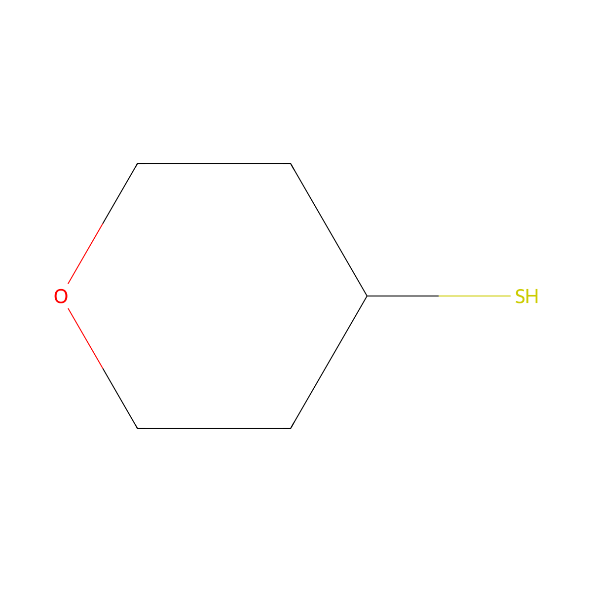Tetrahydropyran-4-thiol molecular structure, CAS 203246-71-3