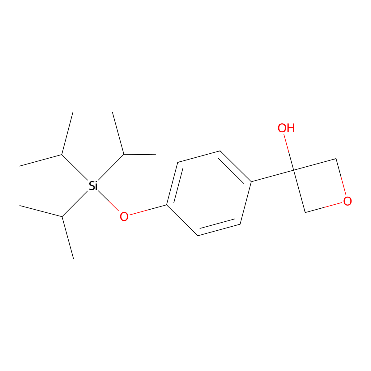 3-(4-((Triisopropylsilyl)oxy)phenyl)oxetan-3-ol molecular structure, CAS 2032460-50-5
