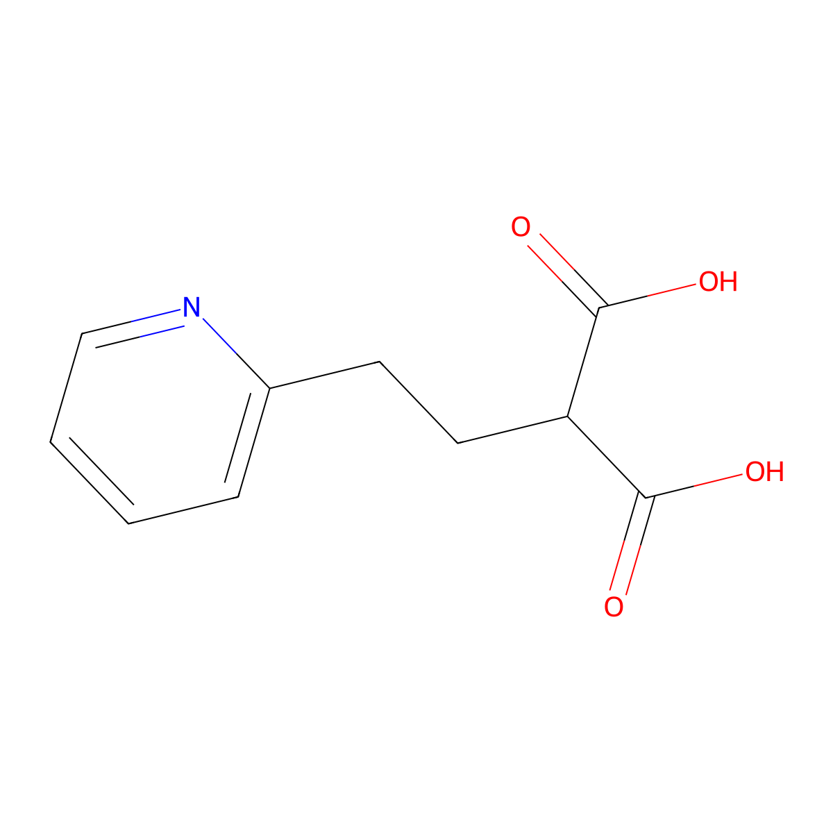 2-(2-Pyridin-2-ylethyl)malonic acid molecular structure, CAS 203247-83-0