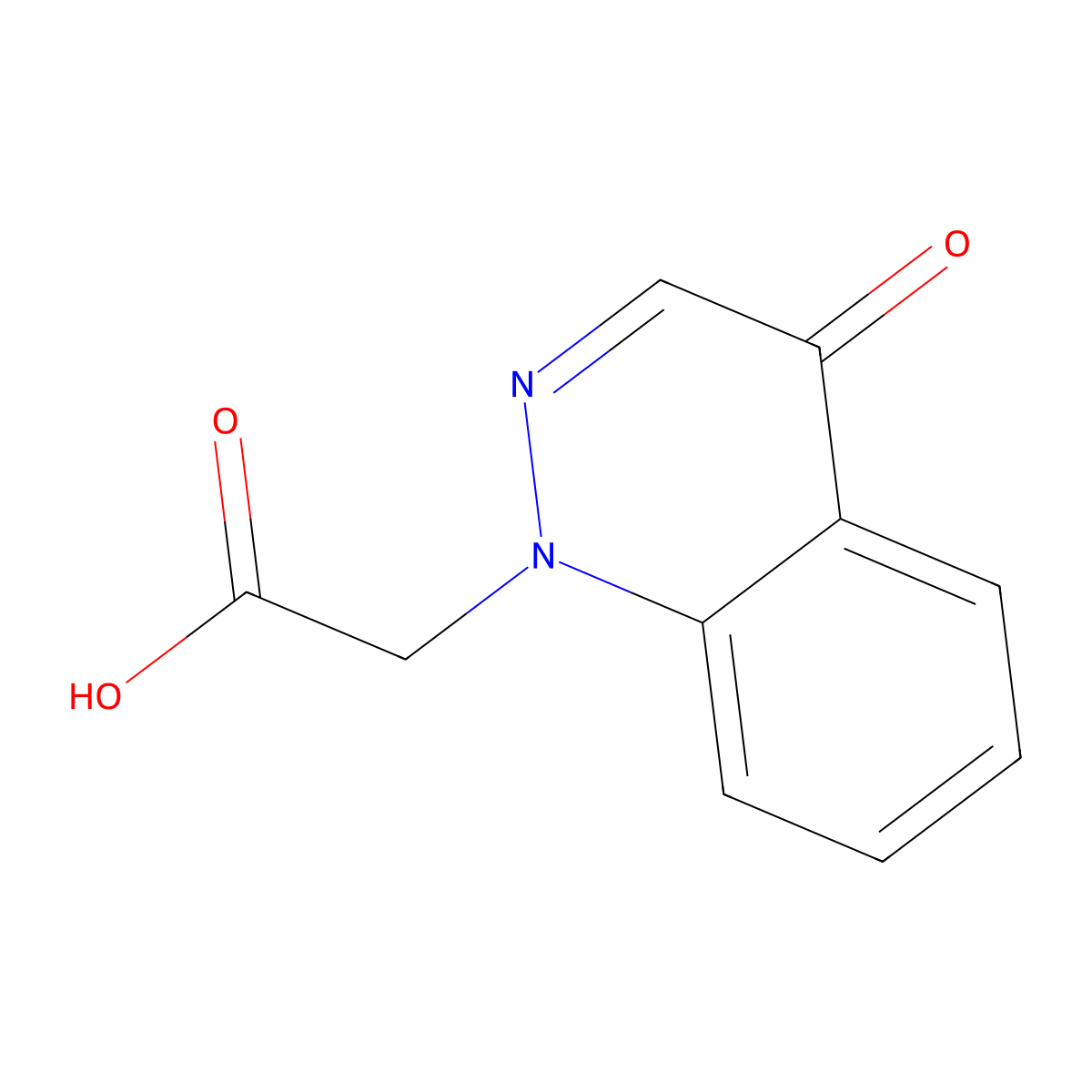 2-(4-Oxo-1,4-dihydrocinnolin-1-yl)acetic acid molecular structure, CAS 203252-52-2
