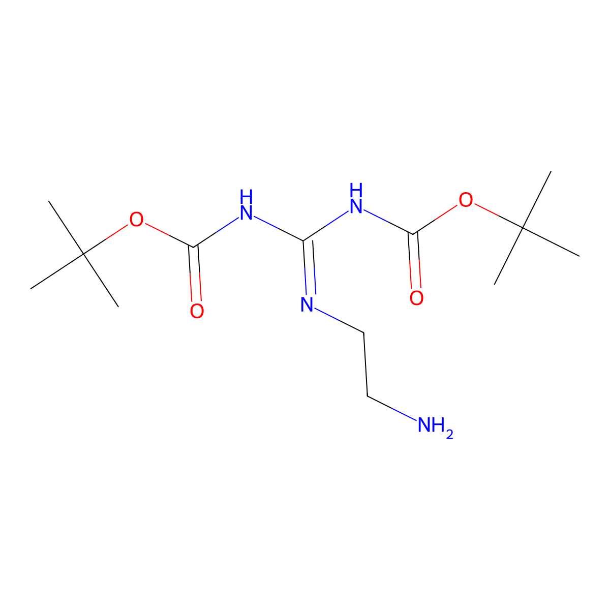 2-(2-Aminoethyl)-1,3-di-Boc-guanidine molecular structure, CAS 203258-44-0