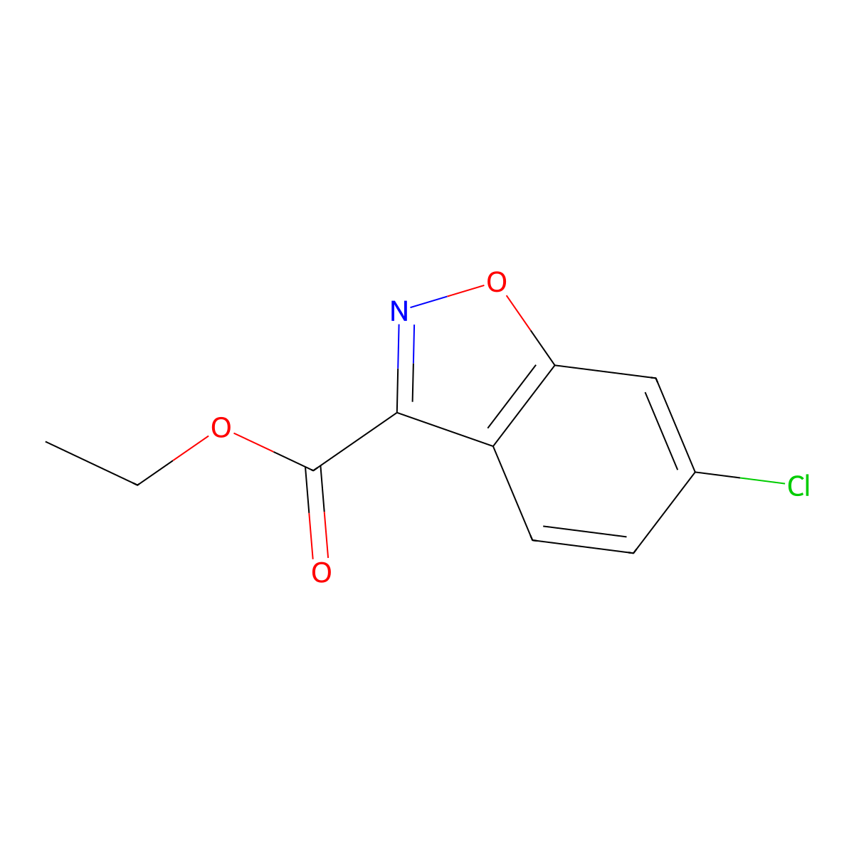 Ethyl 6-chlorobenzo[d]isoxazole-3-carboxylate molecular structure, CAS 203259-52-3
