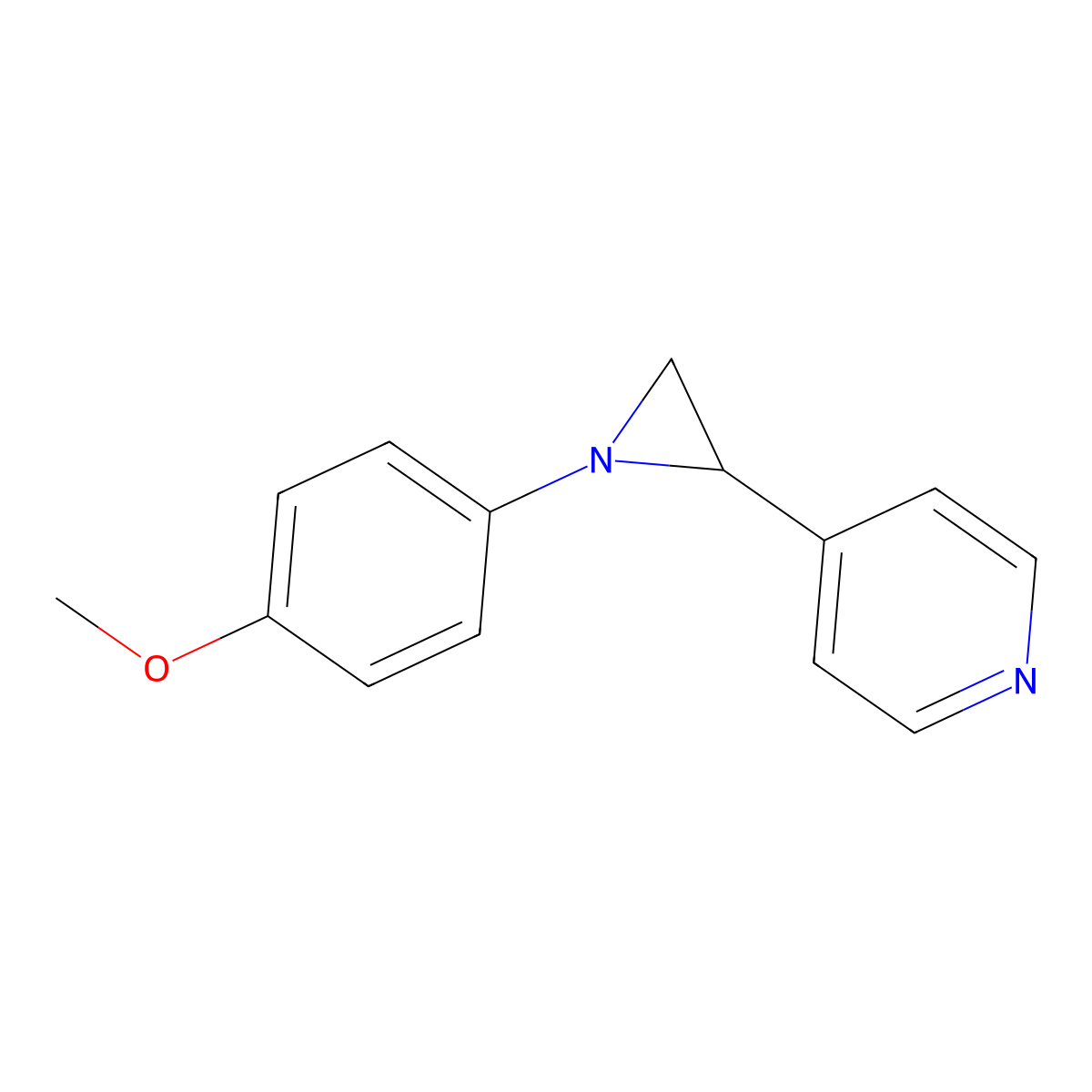 4-[1-(4-Methoxyphenyl)aziridin-2-yl]pyridine molecular structure, CAS 203261-69-2