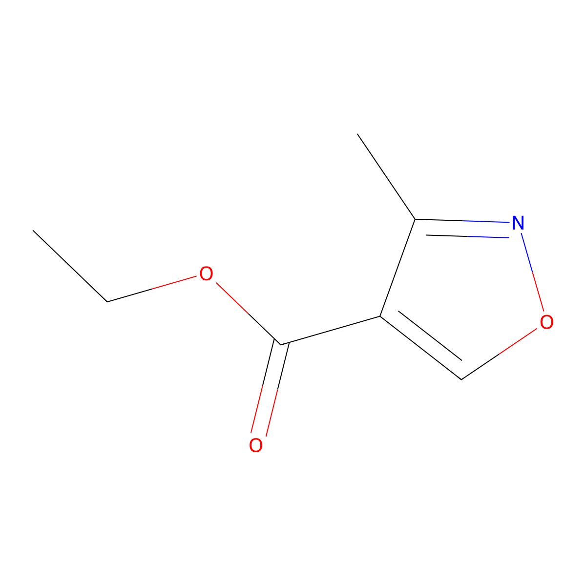 Ethyl 3-methyl-1,2-oxazole-4-carboxylate molecular structure, CAS 20328-15-8