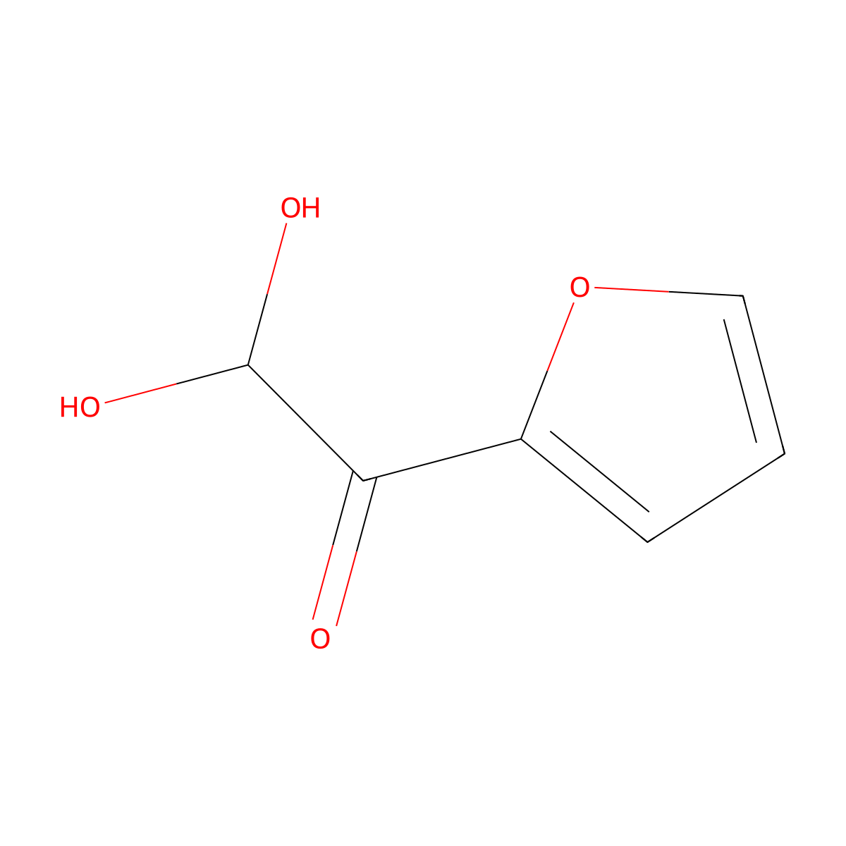 1-(Furan-2-yl)-2,2-dihydroxyethan-1-one molecular structure, CAS 20328-66-9