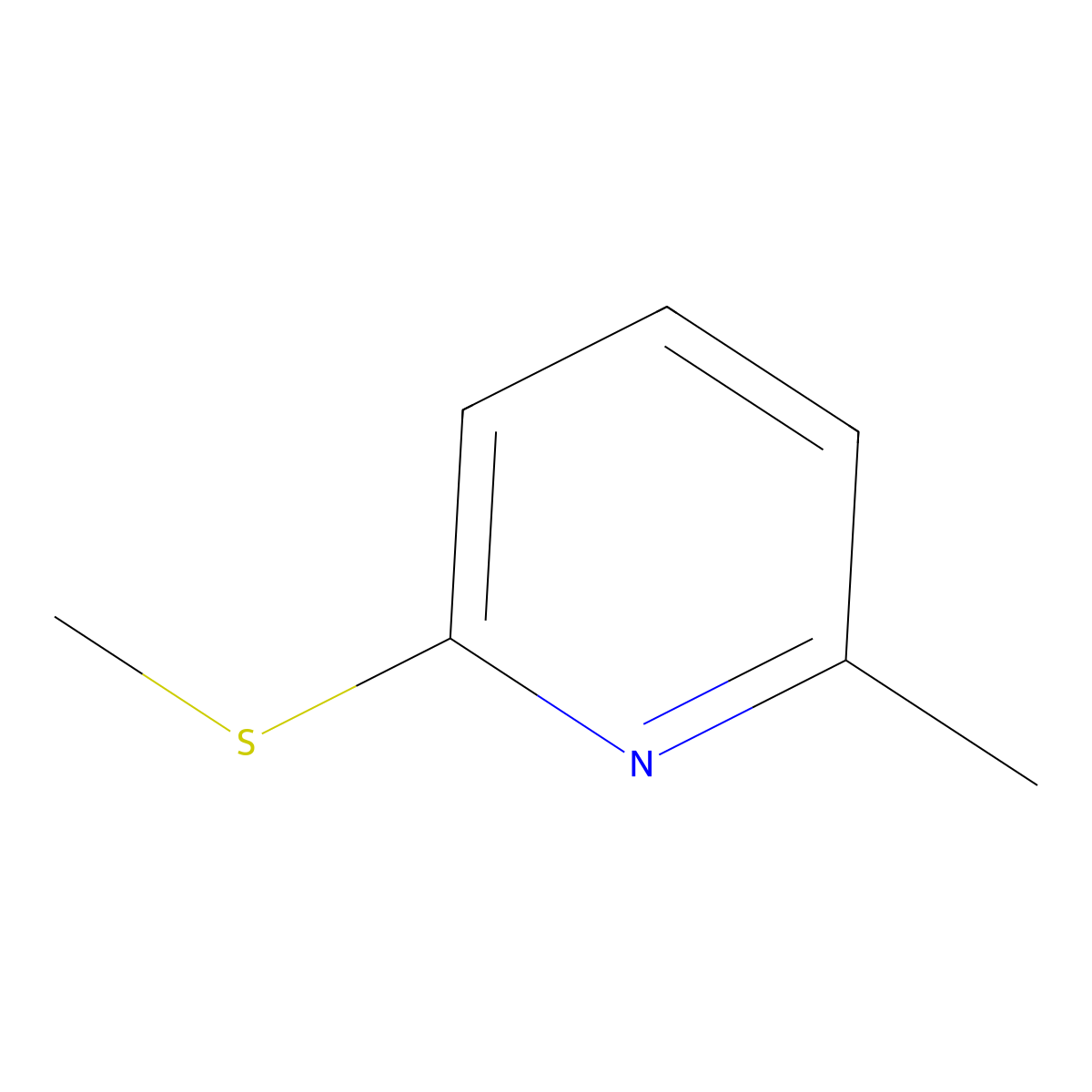 2-Methyl-6-(methylthio)pyridine molecular structure, CAS 20329-37-7