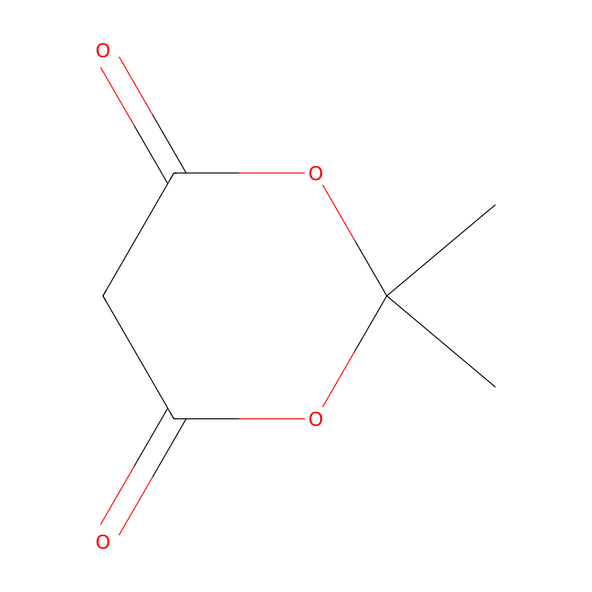 2,2-Dimethyl-1,3-dioxane-4,6-dione molecular structure, CAS 2033-24-1
