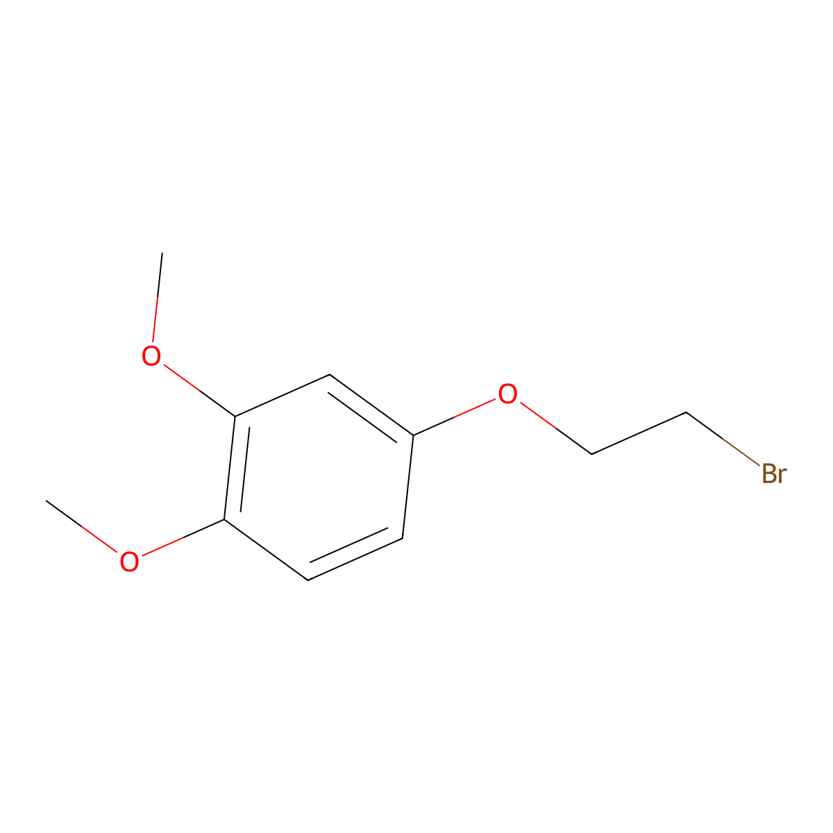 4-(2-Bromoethoxy)-1,2-dimethoxybenzene molecular structure, CAS 2033-77-4