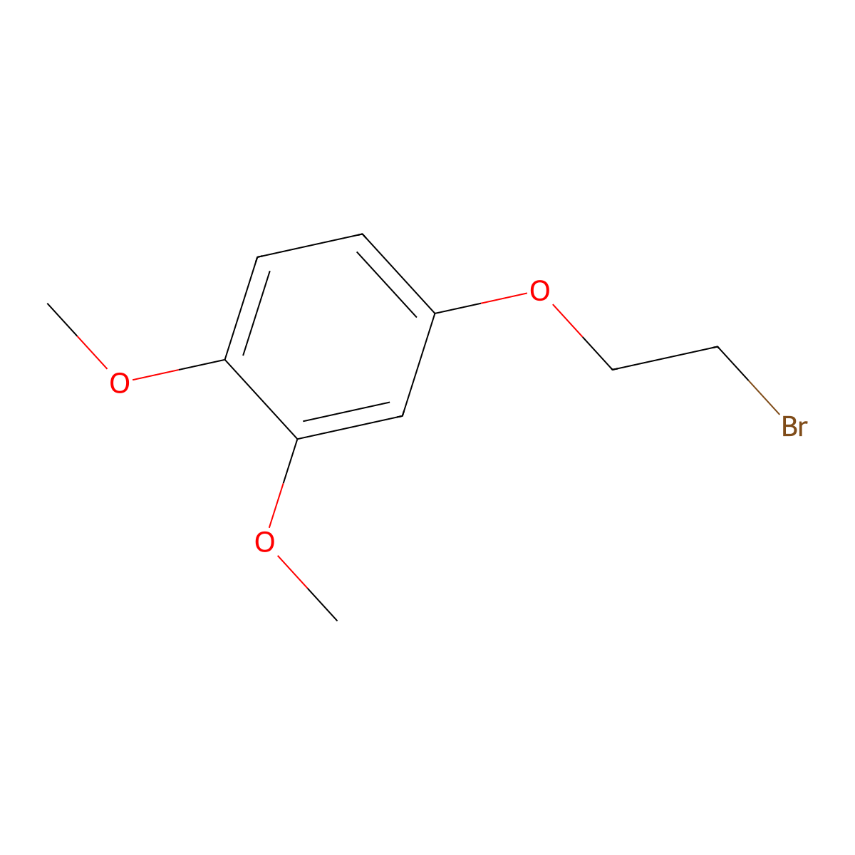 4-(2-Bromoethoxy)-1,2-dimethoxybenzene molecular structure, CAS 2033-77-4