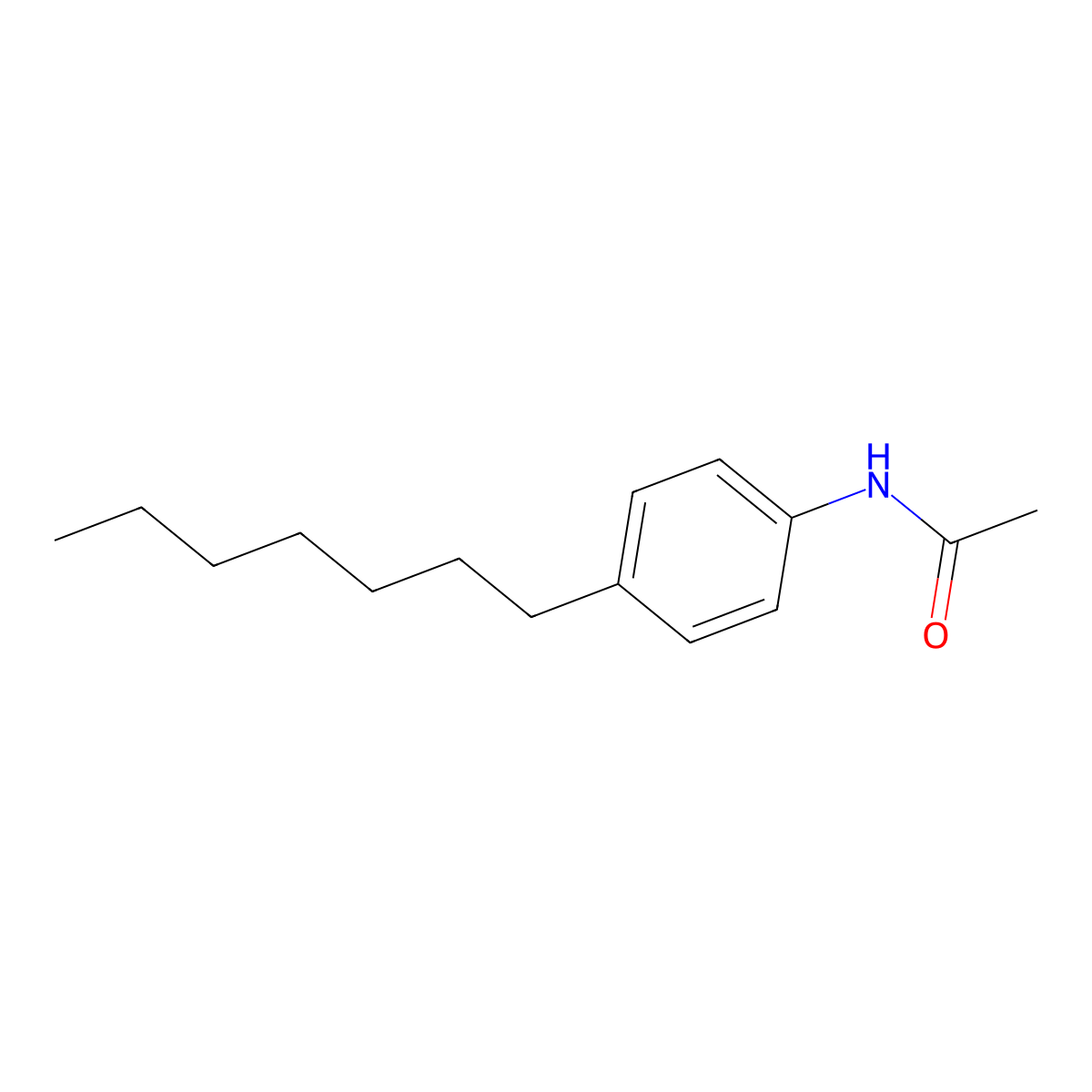 N-(4-heptylphenyl)acetamide molecular structure, CAS 20330-65-8