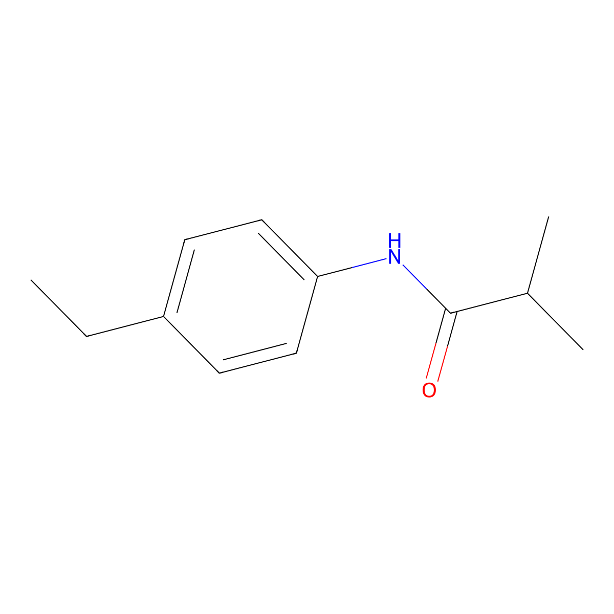 N-(4-ethylphenyl)-2-methylpropanamide molecular structure, CAS 20330-94-3