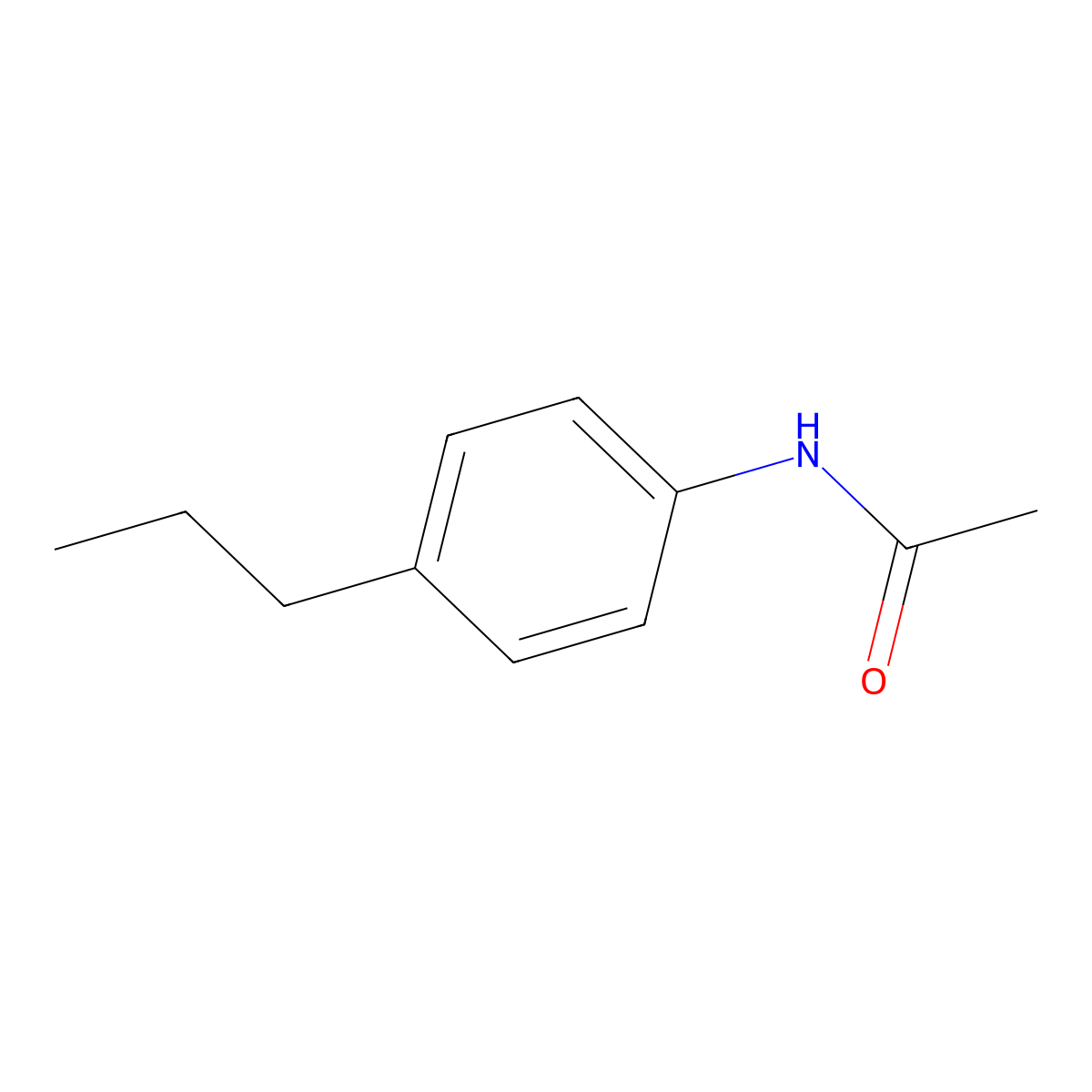 Acetamide, N-(4-propylphenyl)- molecular structure, CAS 20330-99-8