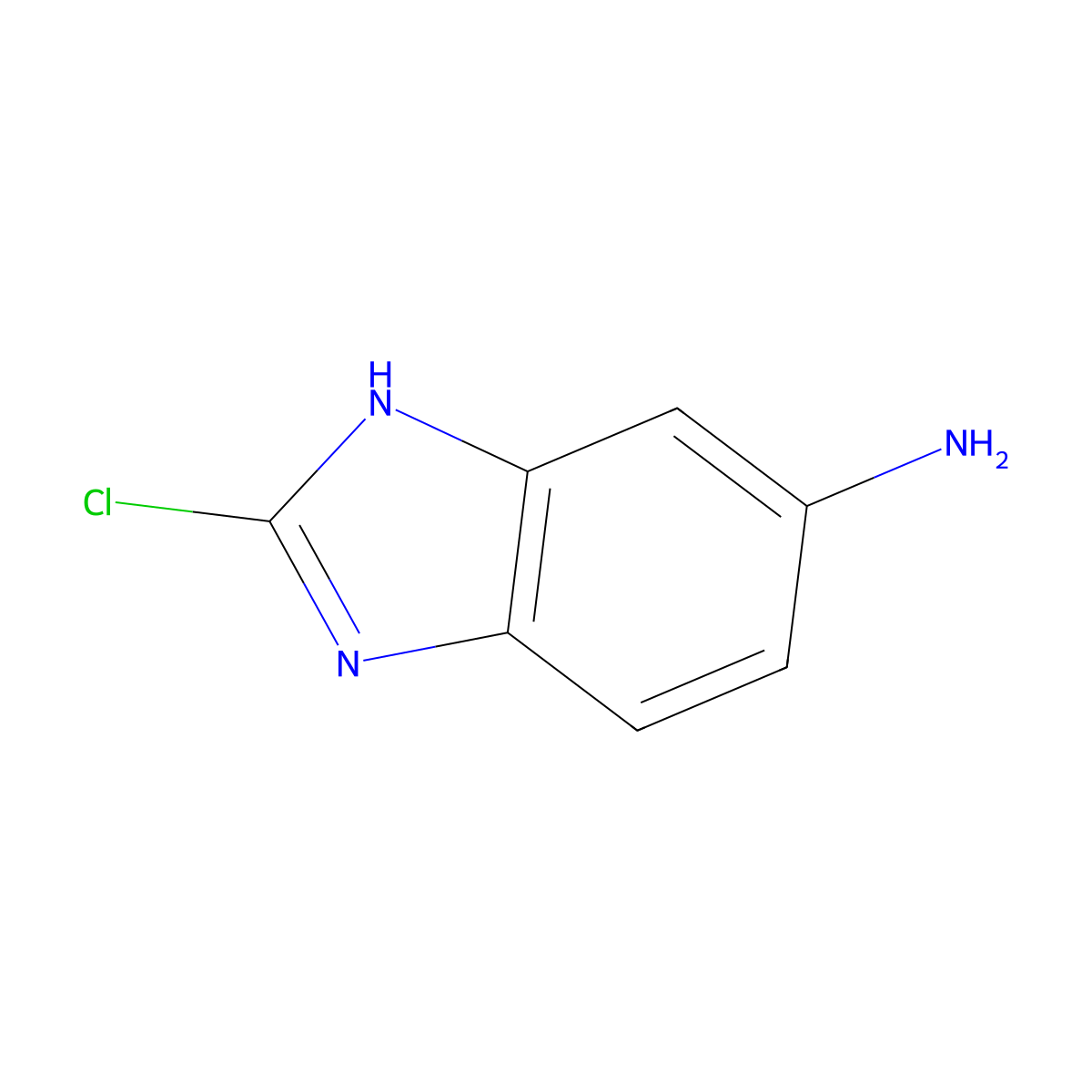 1H-Benzimidazol-5-amine, 2-chloro- molecular structure, CAS 203302-73-2