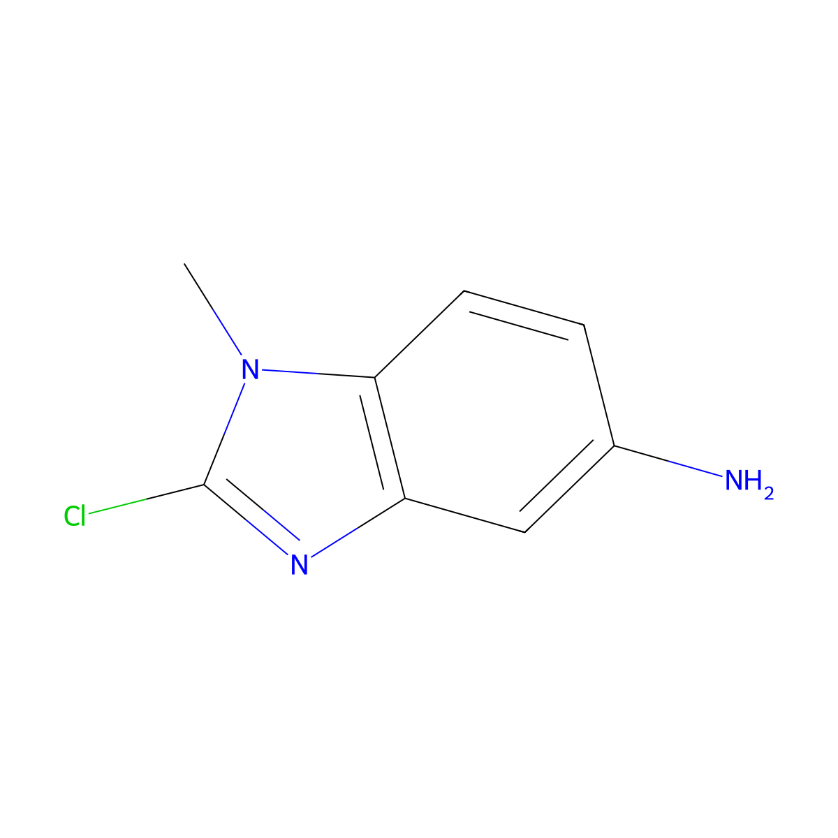 2-Chloro-1-methyl-1H-benzimidazol-5-amine molecular structure, CAS 203302-74-3
