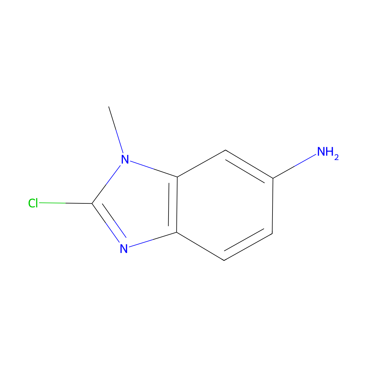 2-Chloro-1-methyl-1H-benzimidazol-6-amine molecular structure, CAS 203302-75-4