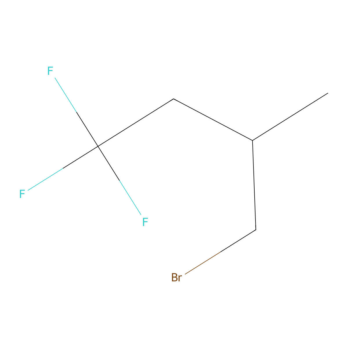4-Bromo-1,1,1-trifluoro-3-methylbutane molecular structure, CAS 203302-90-3