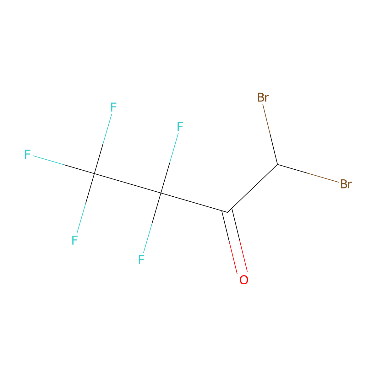 1,1-Dibromo-3,3,4,4,4-pentafluorobutan-2-one molecular structure, CAS 203302-96-9