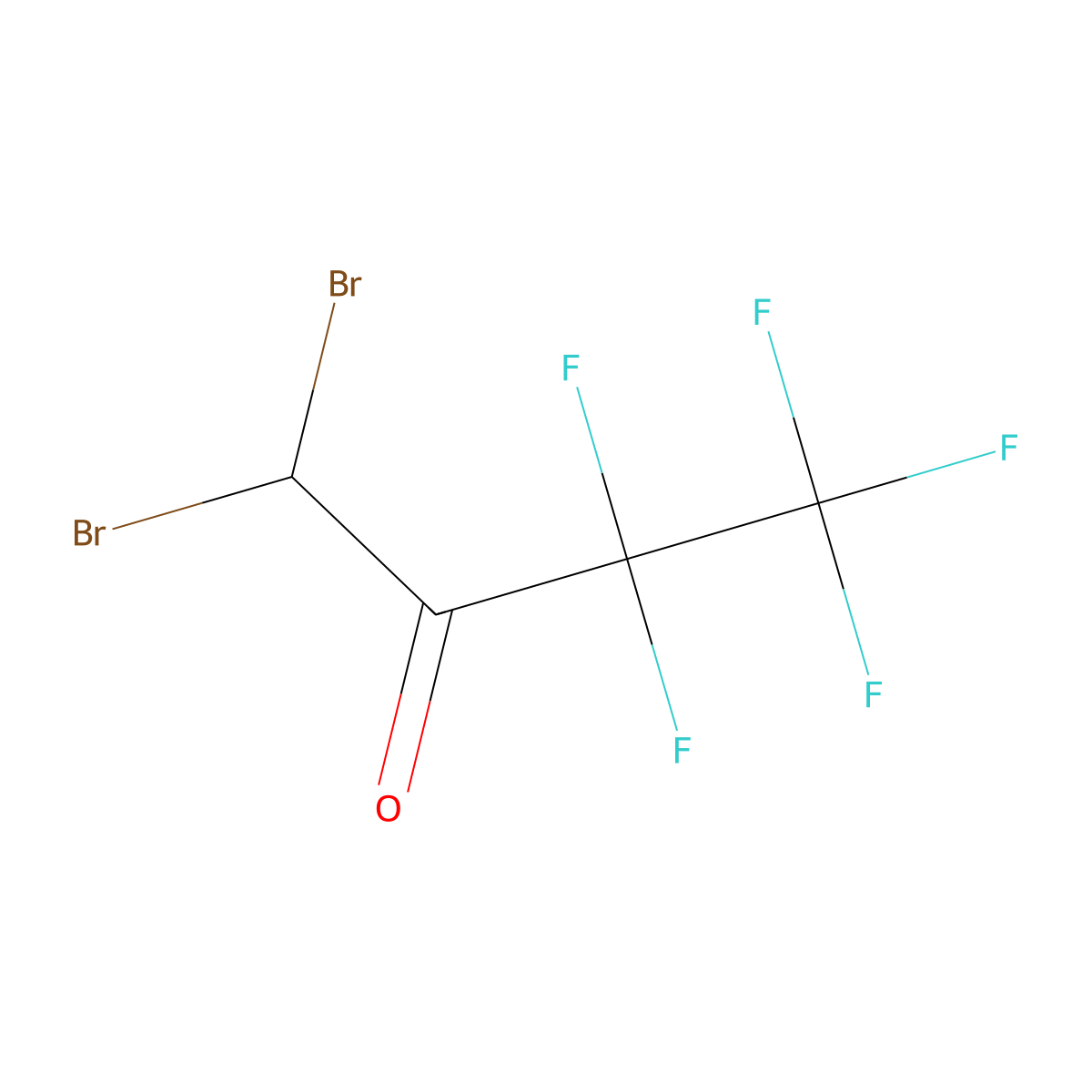 1,1-Dibromo-3,3,4,4,4-pentafluorobutan-2-one molecular structure, CAS 203302-96-9