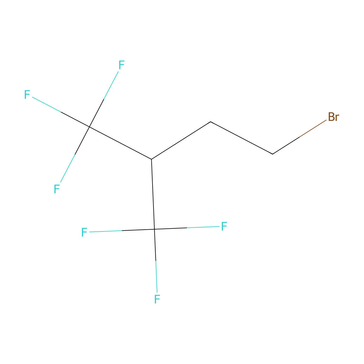 4-Bromo-1,1,1-trifluoro-2-(trifluoromethyl)butane molecular structure, CAS 203303-02-0