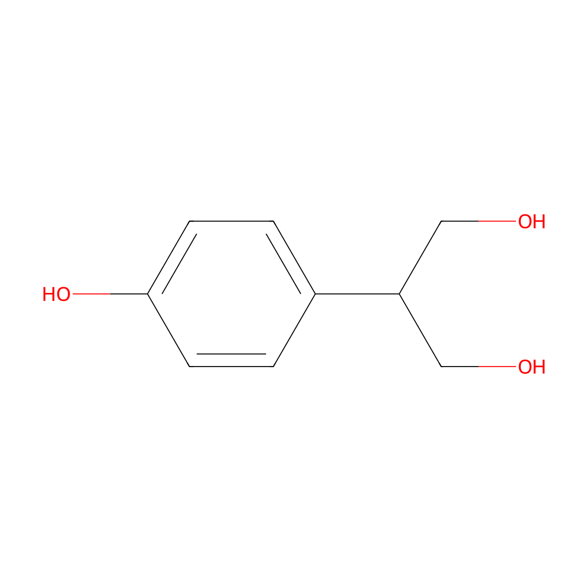 2-(4-Hydroxyphenyl)-1,3-propanediol molecular structure, CAS 203303-03-1