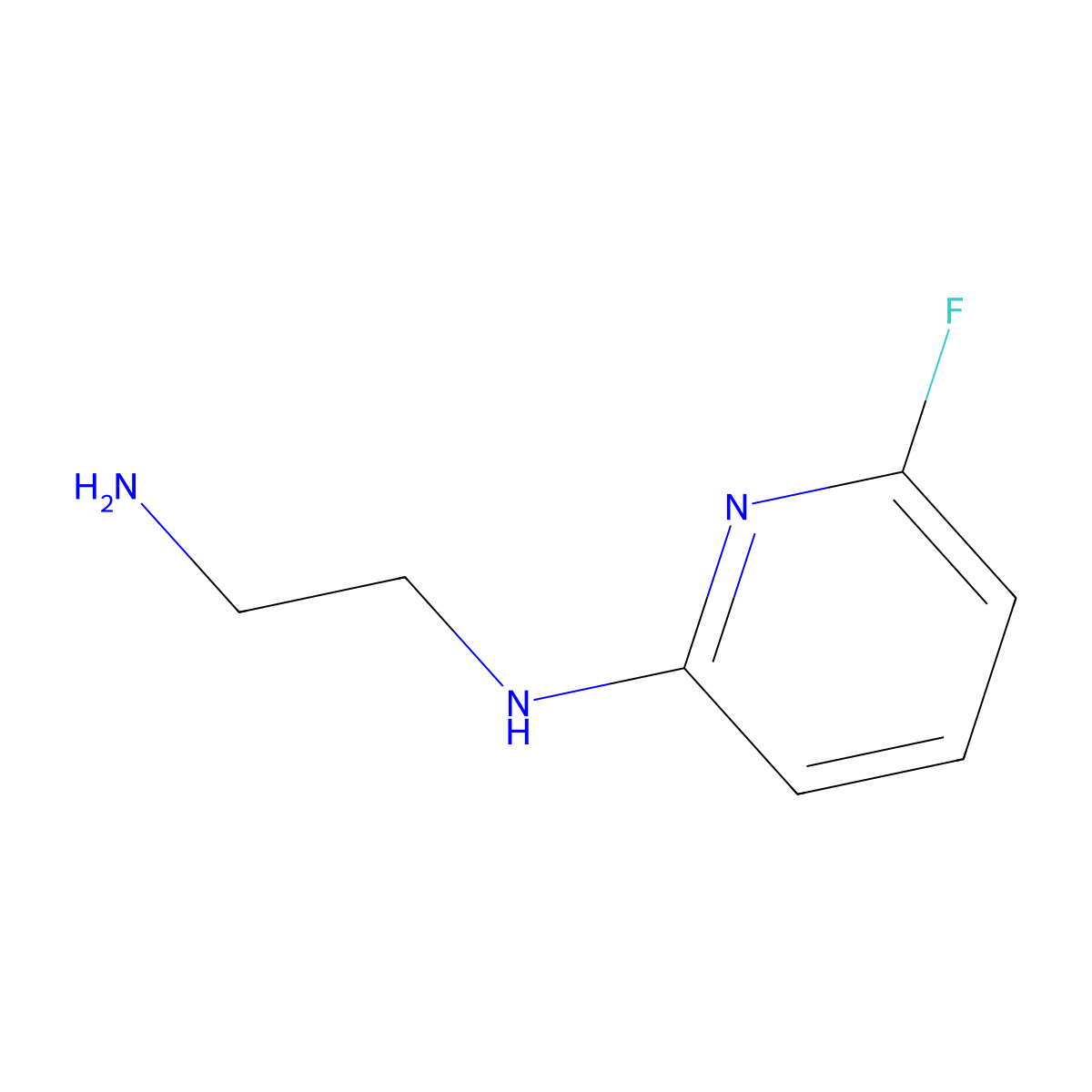 N1-(6-fluoropyridin-2-yl)ethane-1,2-diamine molecular structure, CAS 203303-20-2