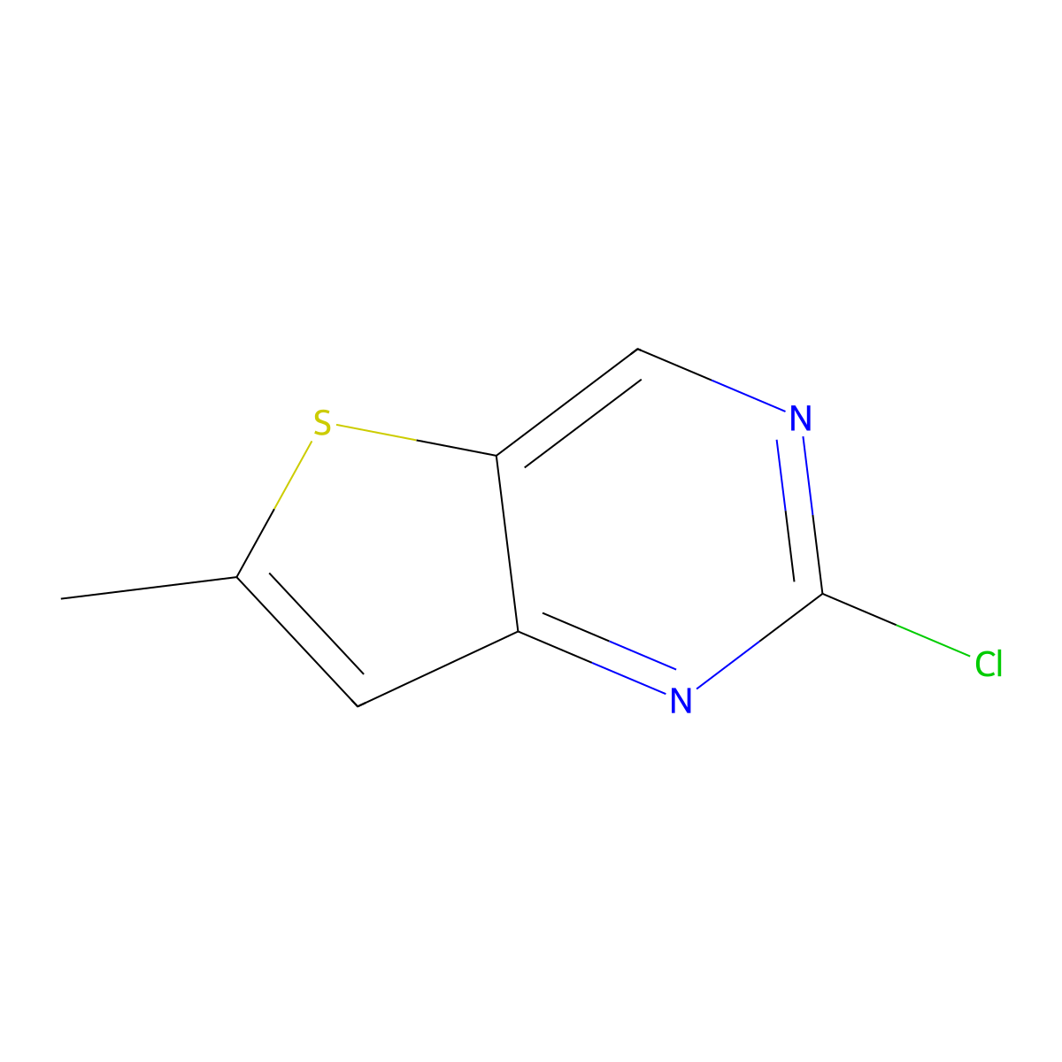 2-Chloro-6-methyl-thieno[3,2-d]pyrimidine molecular structure, CAS 2033057-21-3