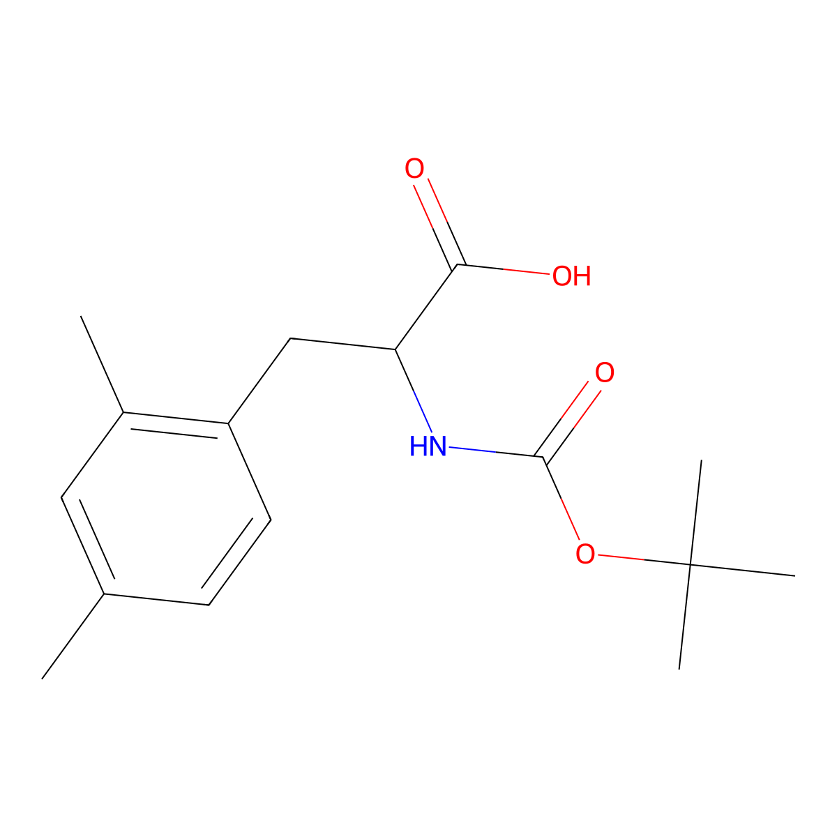 Boc-D-2,4-dimethylphenylalanine molecular structure, CAS 203306-69-8