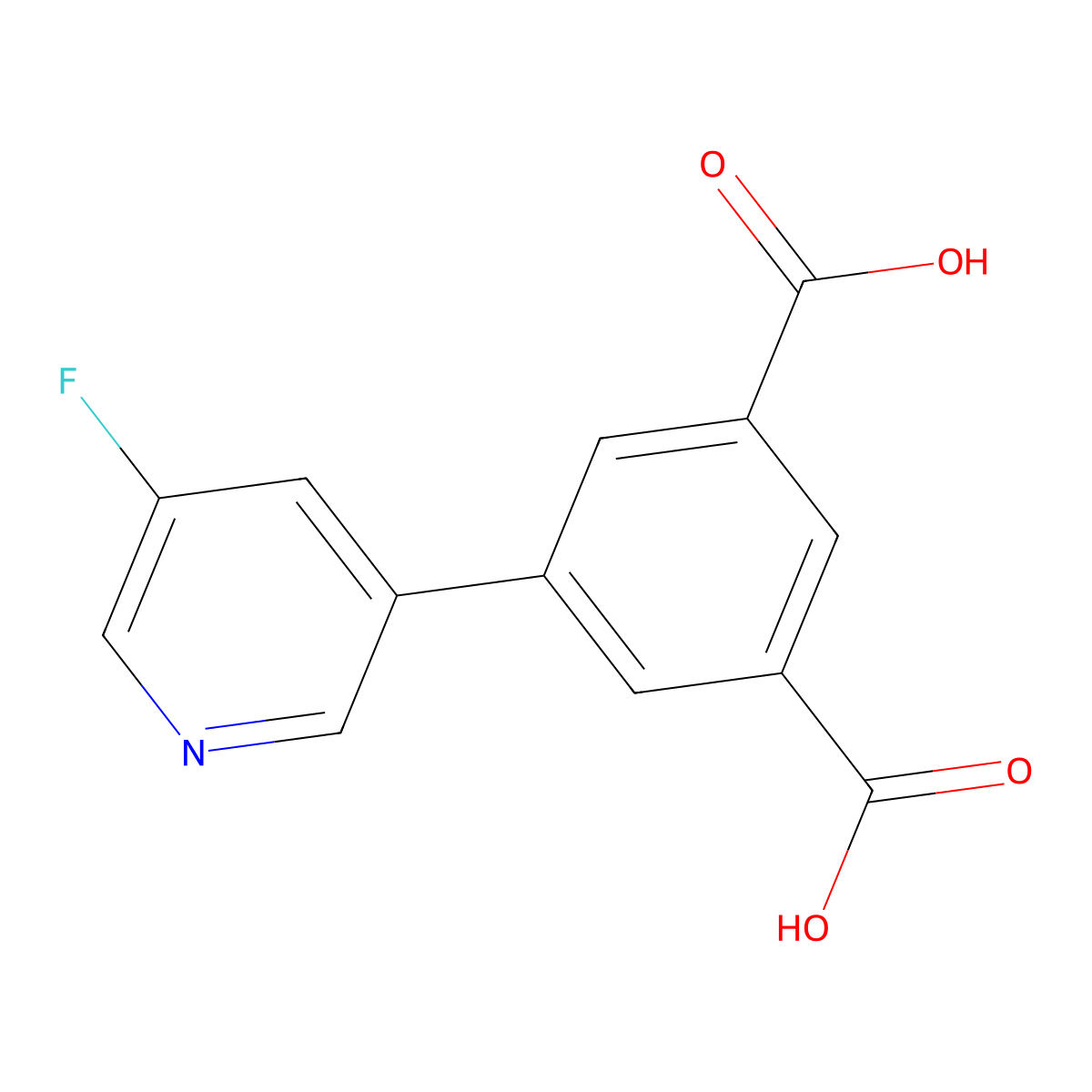 5-(5-Fluoropyridin-3-yl)isophthalic acid molecular structure, CAS 2033078-99-6